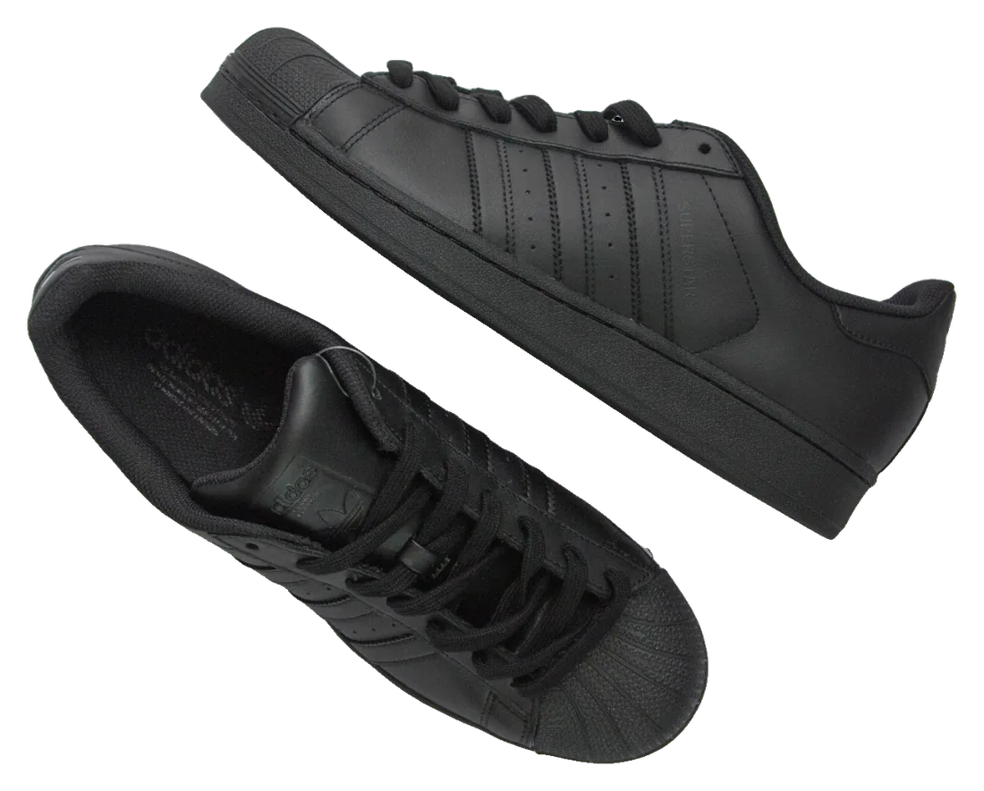 adidas Superstar Kids 'Core Black' — שחור מלא